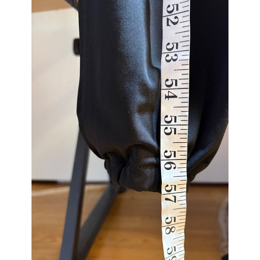 Zenana Black Halter Neck Jumpsuit Open Back High Slit Harem Leg Small - Picture 9 of 10